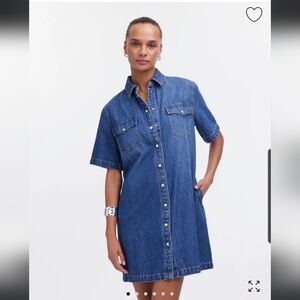 NWT Madewell Button Down Denim Dress